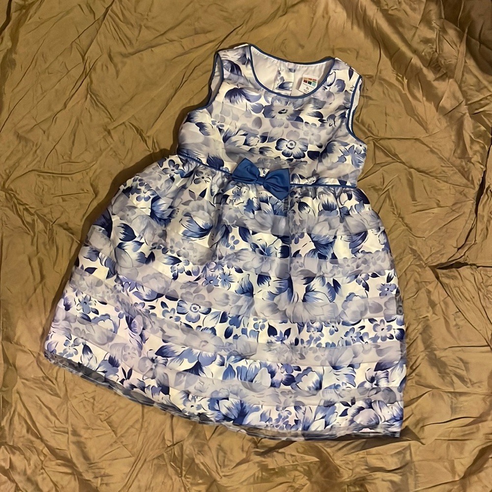 Healthtex girls blue floral dress